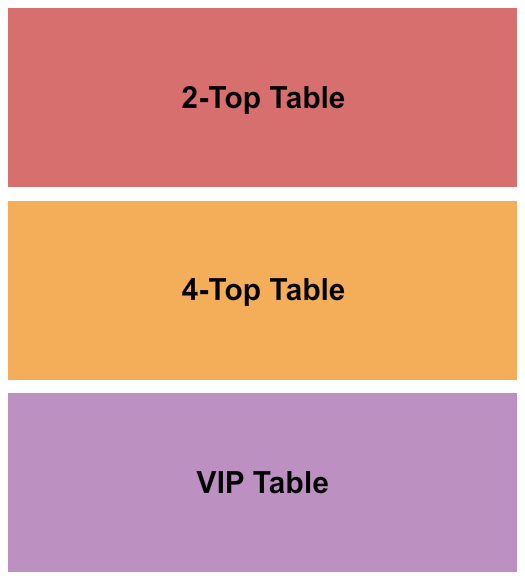 The Whitley VIP Tables Seating Chart